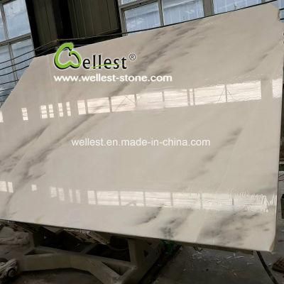 Natural Stone White Mable Good Price Big Slab for Tiles and Tops