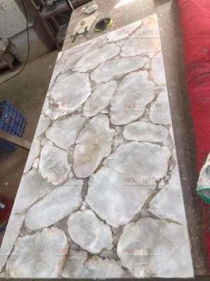 Translucent Semi Precious Stone White Agate Tile and Slab