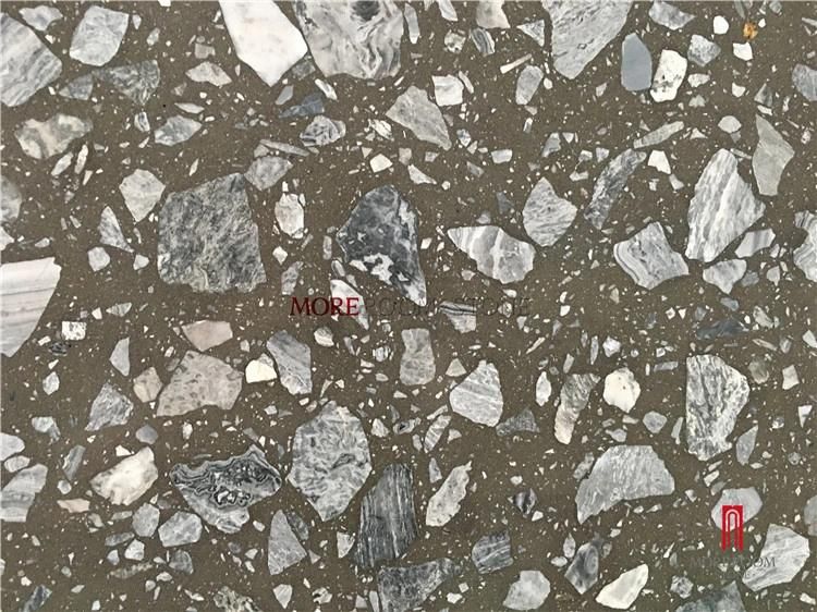 Decorative Wall Decor Precast Block Artificial Stone White Marble Chips Grey Terrazzo for Commercial Shopping Mall and Villas