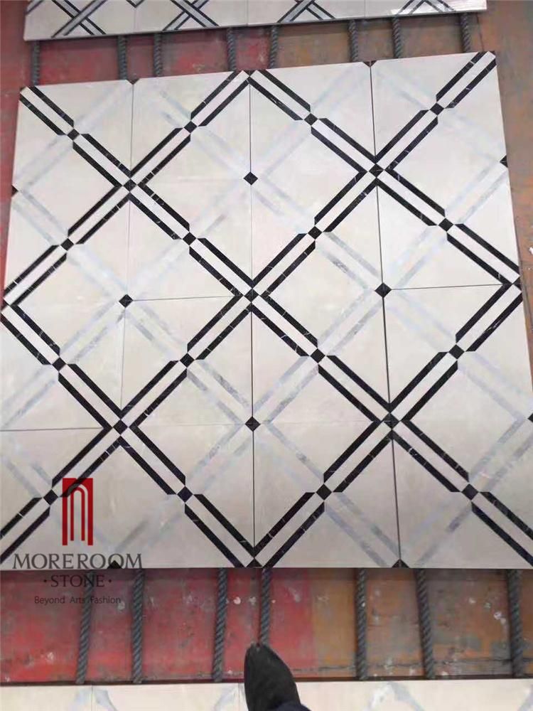 Custom Design Light Marble Tile Stone Floor OEM Flooring Fashion