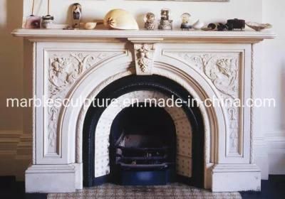 Europe Style Marble Stone Sculpture Fireplace Home Decoration (SYMF-217)