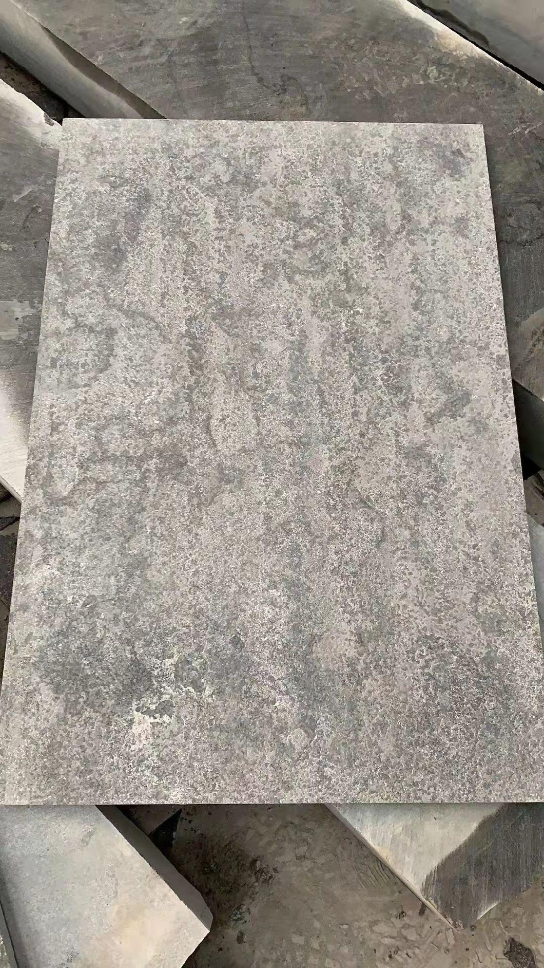 Natural Stone Blue Limestone Flamed Tile for Garden /Outdoor /Indoor/Swimming Pool