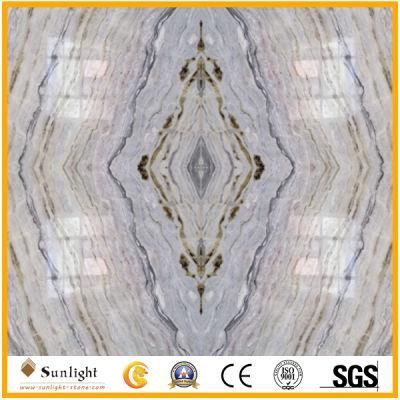 Luxury Natural Stone Palissandro Blue Marble Book Matched Wall Tile