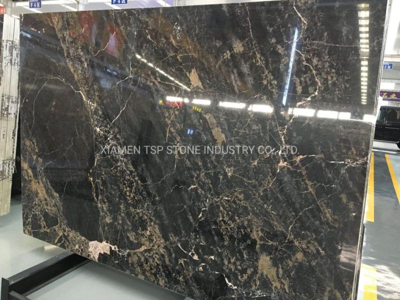 Black & Gold Marble From Afghan (Black Portoro)