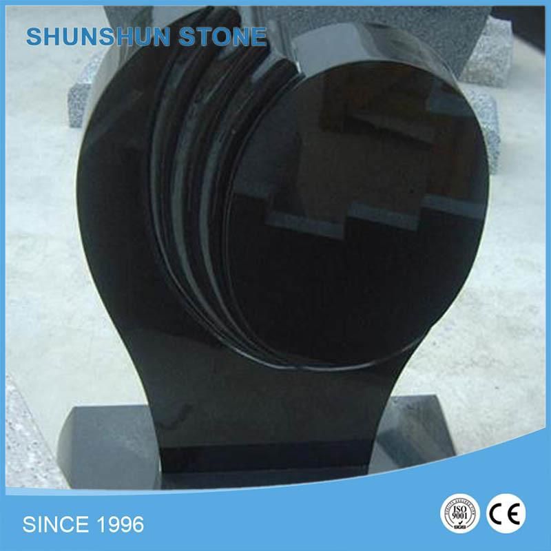 Angle Heart Shape Black Granite Tombstone/ Headstone/ Momument Stone