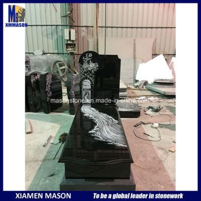 New European Tombstones Design with Nice Carving