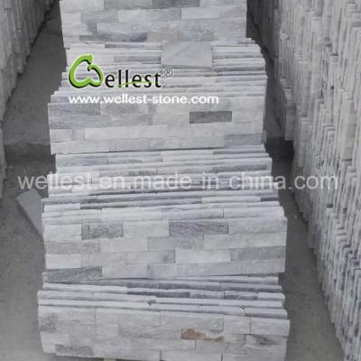 Elegant Light Grey Quartzite Culture Ledge Stone for Interior Exterior Wall Covering