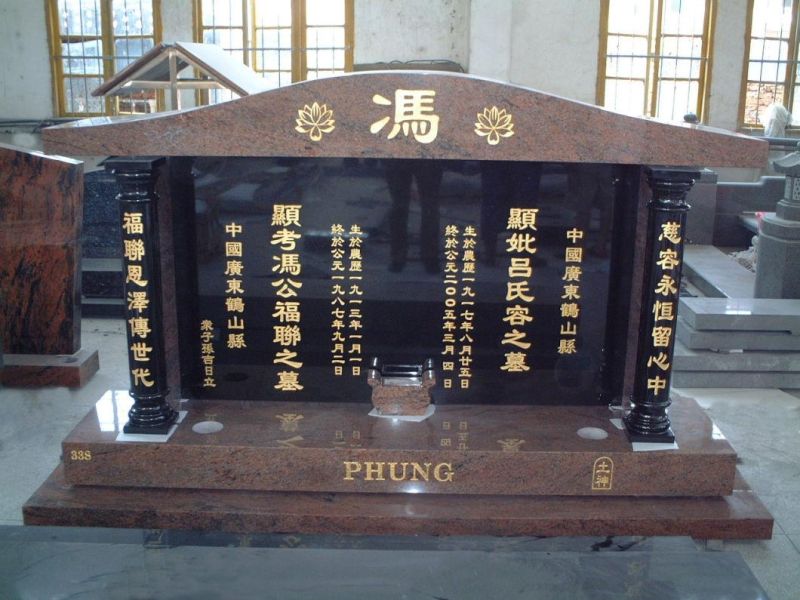 Chinese Designs Nature Granite Modern Headstone