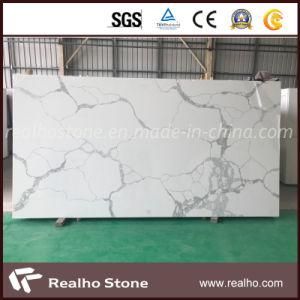 Large Slab Engineered/Artificial Black/Beige/Grey White Quartz Stone for Kitchen/Island Countertop/Bathroom Vanity Top