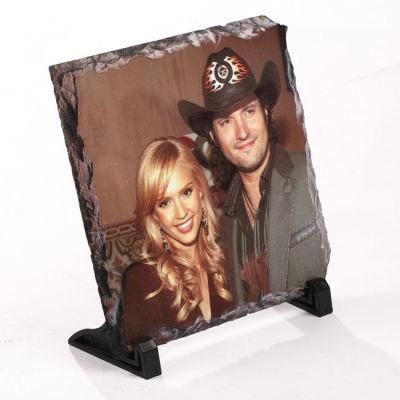 Sublimation Printed Rock Slate Blank Square Sublimation Rock Photo Frame