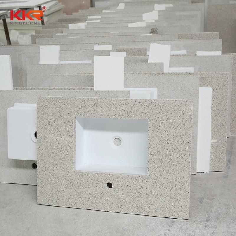 Custom Quartz Stone Vanity Tops Seamless Joint