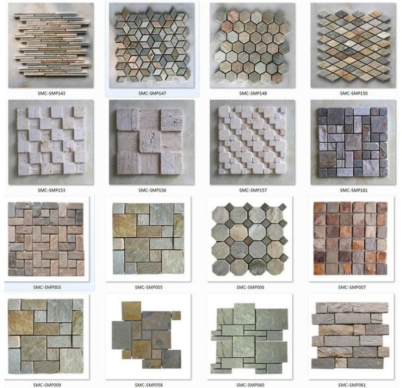 New Design Mixed Marble Stone Mosaic Tile for Floor and Wall