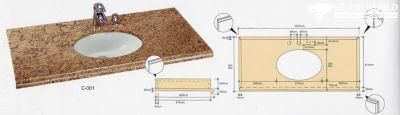 Granite Marble Prefabricated Countertops Vanity Tops for Kitchen, Bathroom (VV07)