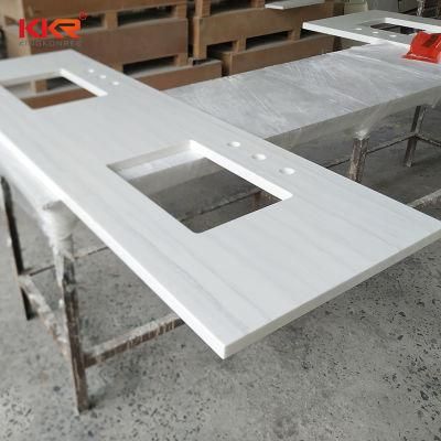 M069 Marble Like Solid Surface Vanity Top Project