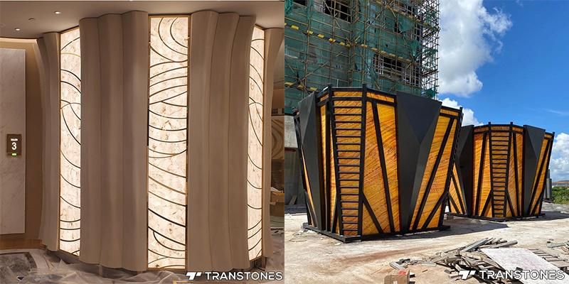 Translucent Onyx Artificial Decorative Stone for Lighting Box Alabaster Onyx Marble