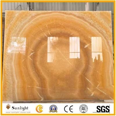Luxurious Natural Stone Orange Onyx Background Wall Decoration Onyx H01