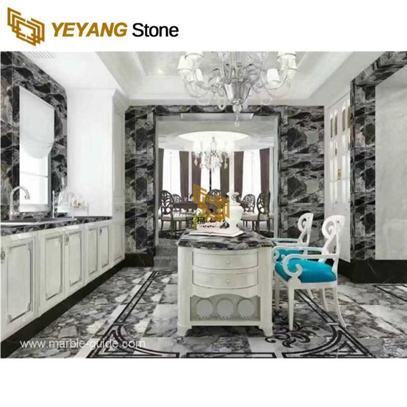 Titanic Storm Marble White/Grey/Blue/Brown/Black Marble for Flooring/Wall/Background/Vanity/Countertop