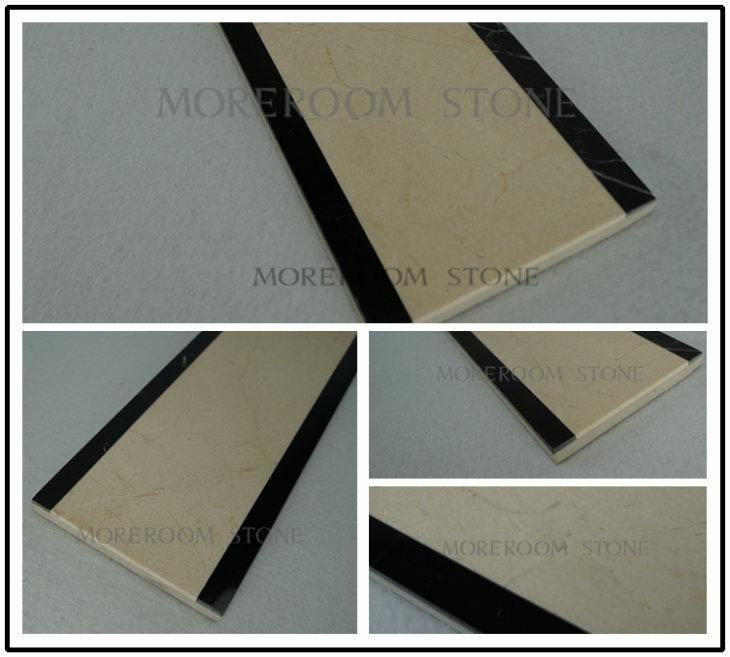 Polished Beige Marble Tile Flooring Border Marble Border Tile Floor