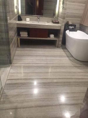 China Crystal Wood White Marble Tile for Flooring/Staircase/Steps