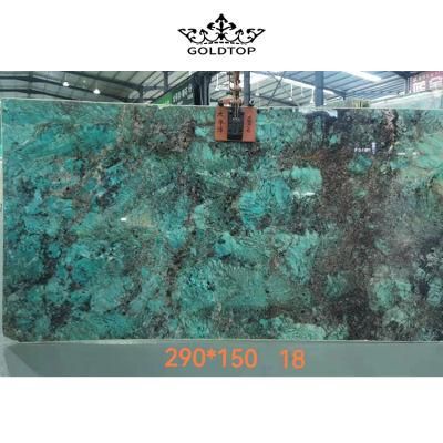Gaya/Emerald Green Quartzite, Brazil Natural Stone Amazonite Quartzite for Floor/Wall Slabs/Tiles/Countertop/Stairs/Column