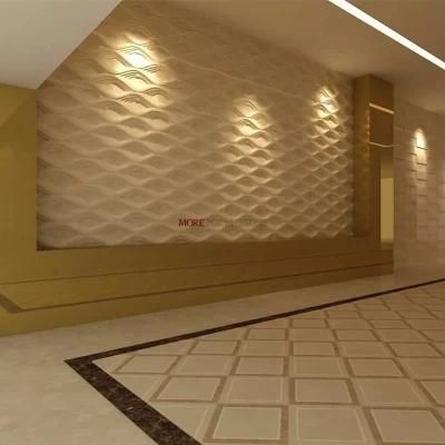 Moreroom Stone Commercial Lobby Wall Decor Eye Shape Cappuccino Beige Marble Wall Panel