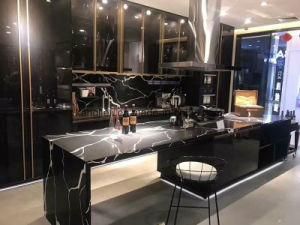 Calacatta Black Veins Artificial Marble Pantry Top