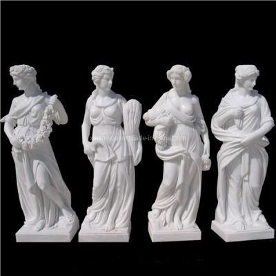 Outdoor Garden Lady Sculpture Marble Four Season Statue