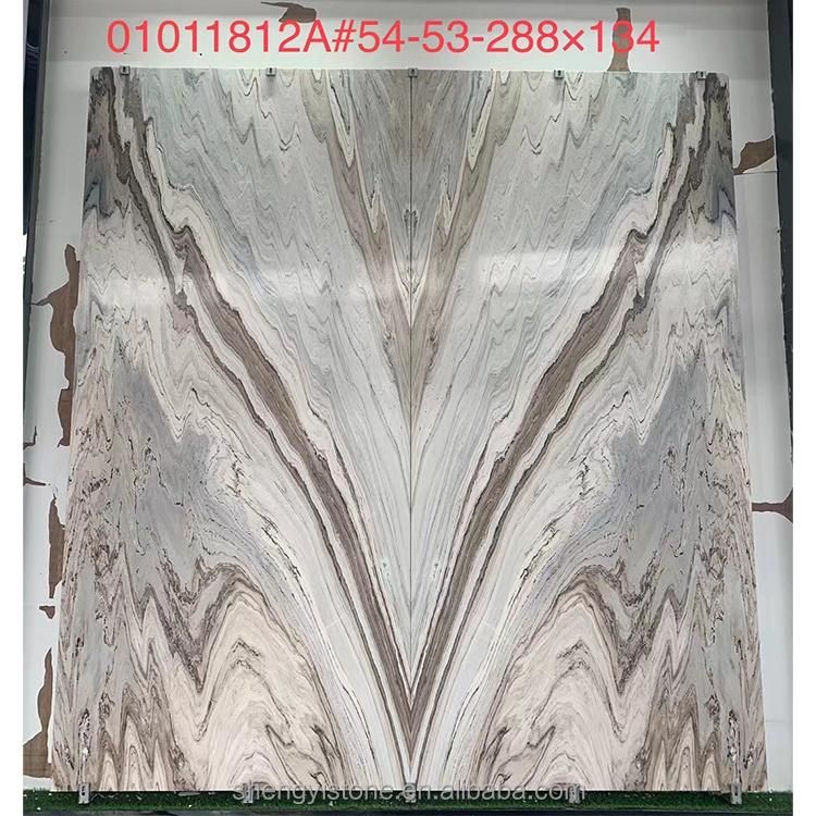 Italian Palissandro Blue Marble Stones Book Match Marble Palissandro Blue with Brown Blue Veins Polished Big Slab and Ties