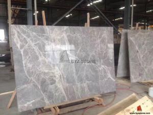 Hermes Grey Marble Slab for Countertop and Tile with Veins