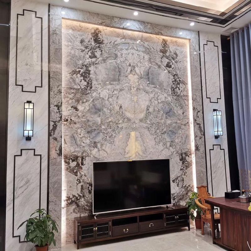 Grey/White Natural Slabs Marble for Floor/Wall/Kitchen/Bathroom/Countertops Decoration