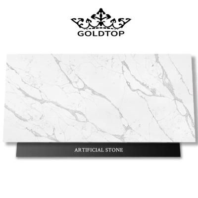 Artificial/Manmade Polished/Honed/Leathered 20/30mm Calacatta White/Black/Grey Delicato Crema Quartz for Kitchen/Bathroom Countertop Worktop