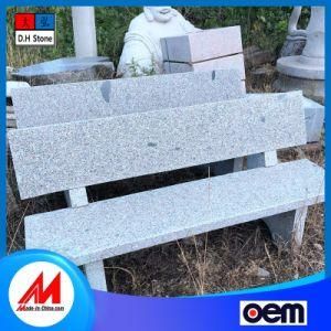 Factory Outlet Store Classic Design Light Gray Granite Garden Stone Bench