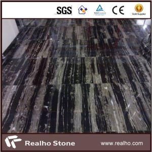 Polished Black Silver Dragon Marble Flooring Tiles