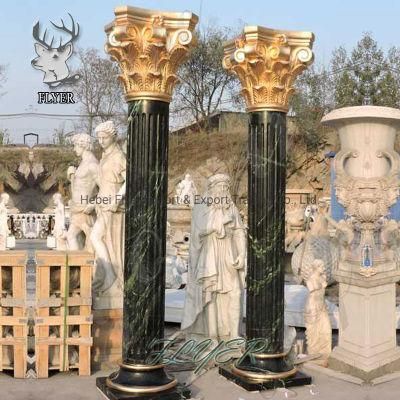 Natural Stone Carved Decorative Marble Roman Architecture Corinthian Columns Pillar Design