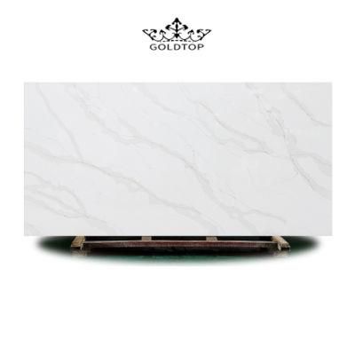 Polished Calacatta Paris Bathroom Vanity Wall Panels Kitchen Cabinet Countertops Island Worktop Table Tops Artificial Stone Slab Quartz Tiles