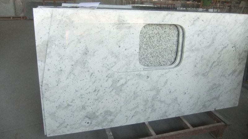 Stone Countertops Factory Andromeda White Granite Island Tops for Kitchen
