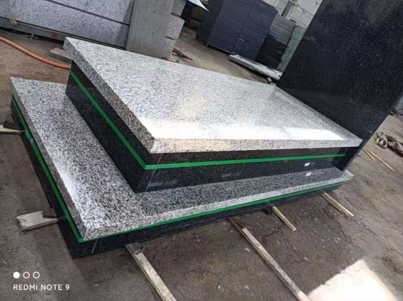 Jilin White Granite Poland Europe Tombstones Monument Factory Sell