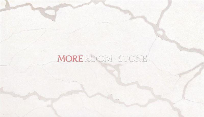 Best Engineered Polishing White Calacatta Quartz Kitchen Countertops Manufacturers