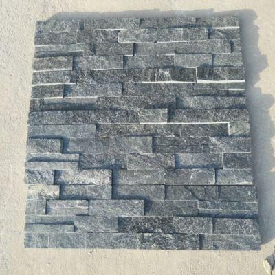 Factory Supply Interior and Outdoor Black Quartzite Wall Panel Cladding Culture Stone