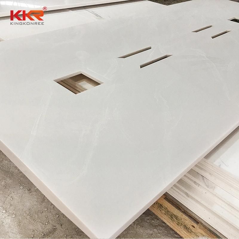 Custom Sizes Corian Solid Surface Aritificial Cultured Marble Hotel Bathroom Vanity Top