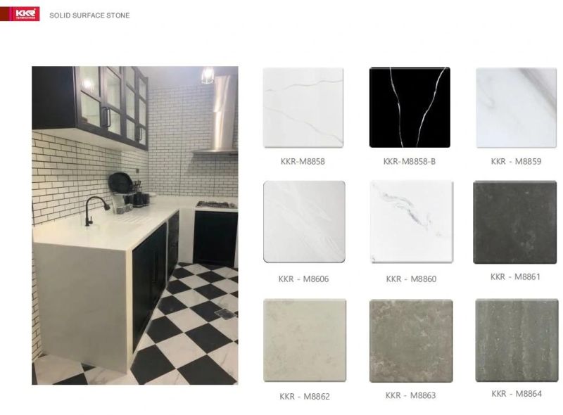 Kitchen Countertops Artificial Marble Quartz Solid Surface Stone for Counter Tops