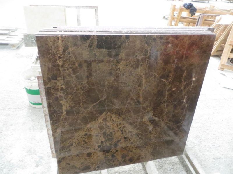 Natural Stone Slab Spanish Dark Emperador Marble for Countertop and Wall Tile