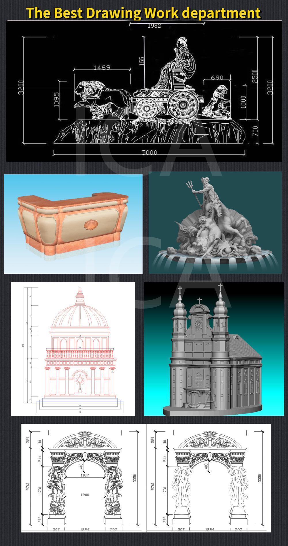 Roman Pillar Classical Design Decoration Marble Column