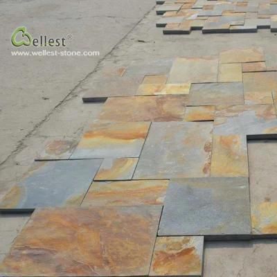 Multi Color Rustic Brown French Pattern Paver Village Garden Backyard Floor Luxury Garden