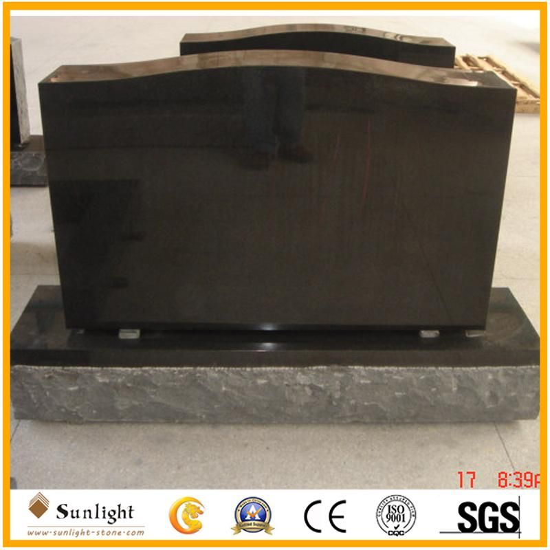 Cheap Black Granite Upright Cemetery Antique Headstones Wholesale for Graves