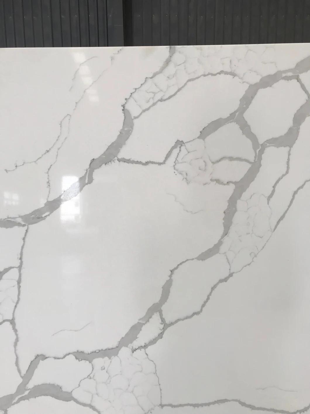 Artificial White Quartz Stone for Countertops/Vanitytop in Kitchen/Bathroom/Hotel/Commercial Design Project