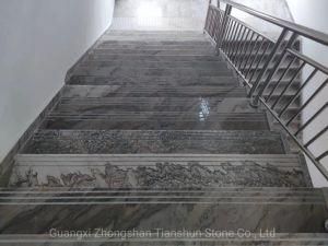 Honed Black and White Marble Floor Tile 24X24
