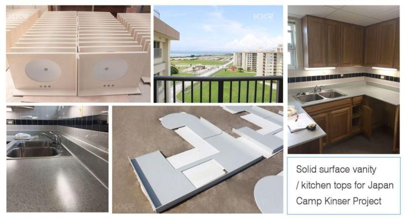 Artificial Stone Customized Solid Surface Vanity Top Kitchen Countertop