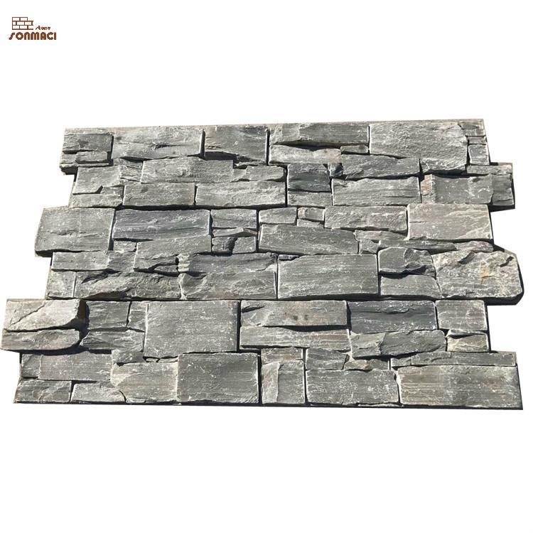 Slate Stone Cladding with Cement for Wall Decoration