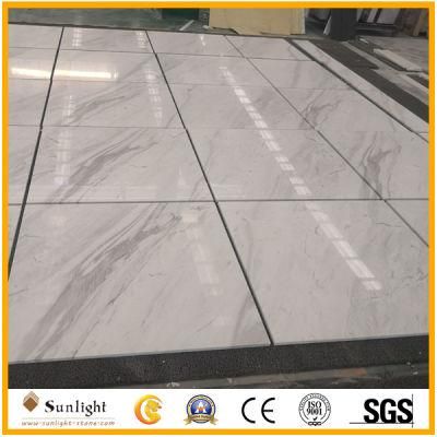 Customize Natural Volakas White Marble Floor Tiles for Kitchen/Bathroom Flooring